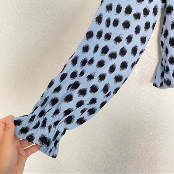 NWT & Other Stories Blue Dots Sweetheart neck Long - Picture 3 of 6